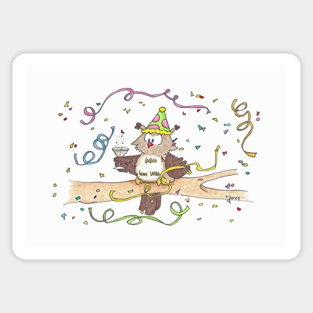 Celebration Owl Sticker by nicolejanes